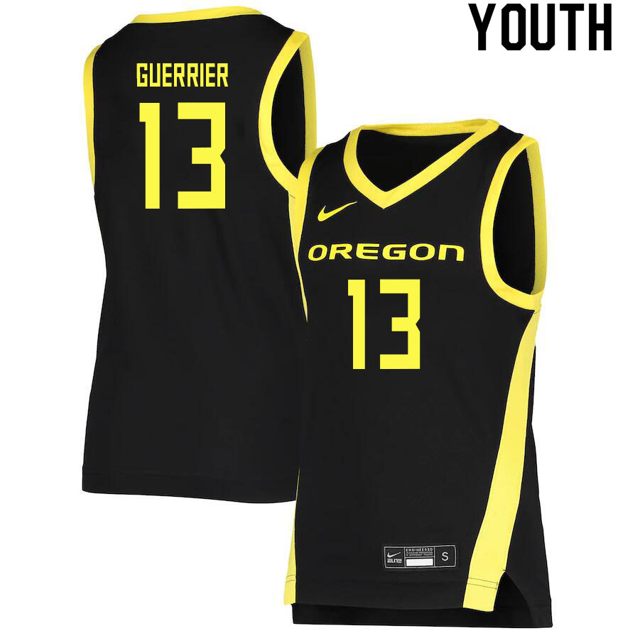 Youth # #13 Quincy Guerrier Oregon Ducks College Basketball Jerseys Sale-Black
